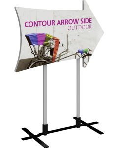 Contour Outdoor Sign Arrow Side - Plate Base