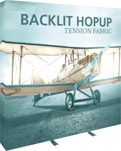 Hopup 7.5ft Backlit Straight Tension Fabric Display Kit