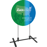 Contour Outdoor Sign Circle - Plate Base