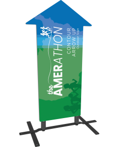 Contour Outdoor Sign Arrow Up - Plate Base