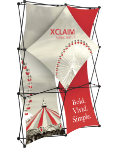 Xclaim 5ft Full Height Fabric Popup Display Kit 01